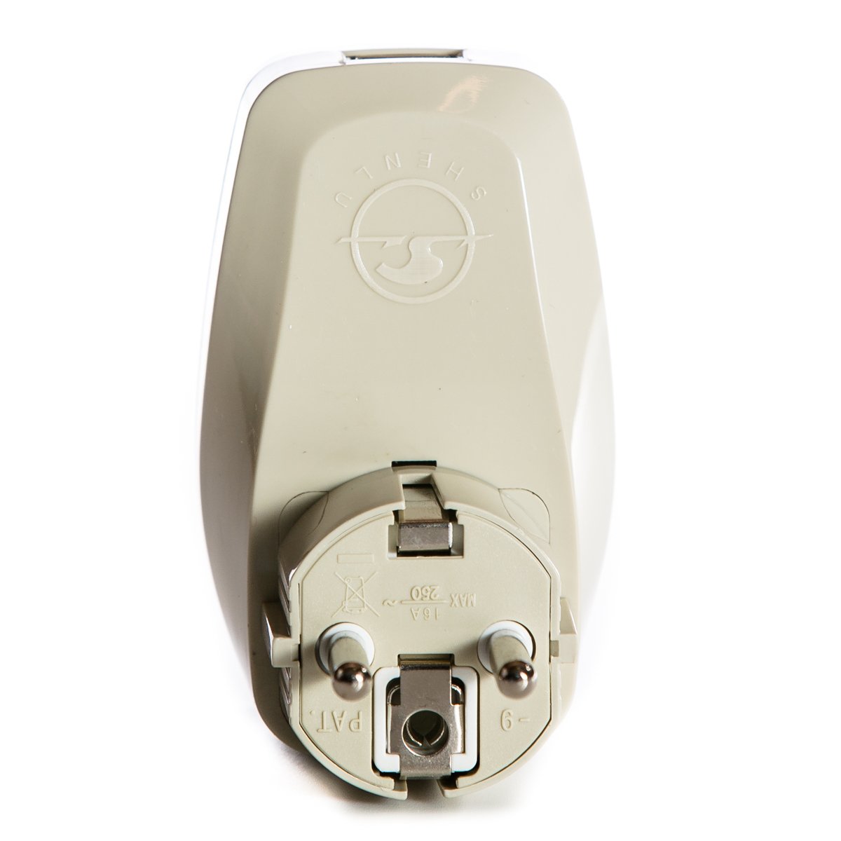 OREI 3 in 1 Schuko Travel Adapter Plug with USB and Surge Protection - Grounded Type E/F - Germany, France & More