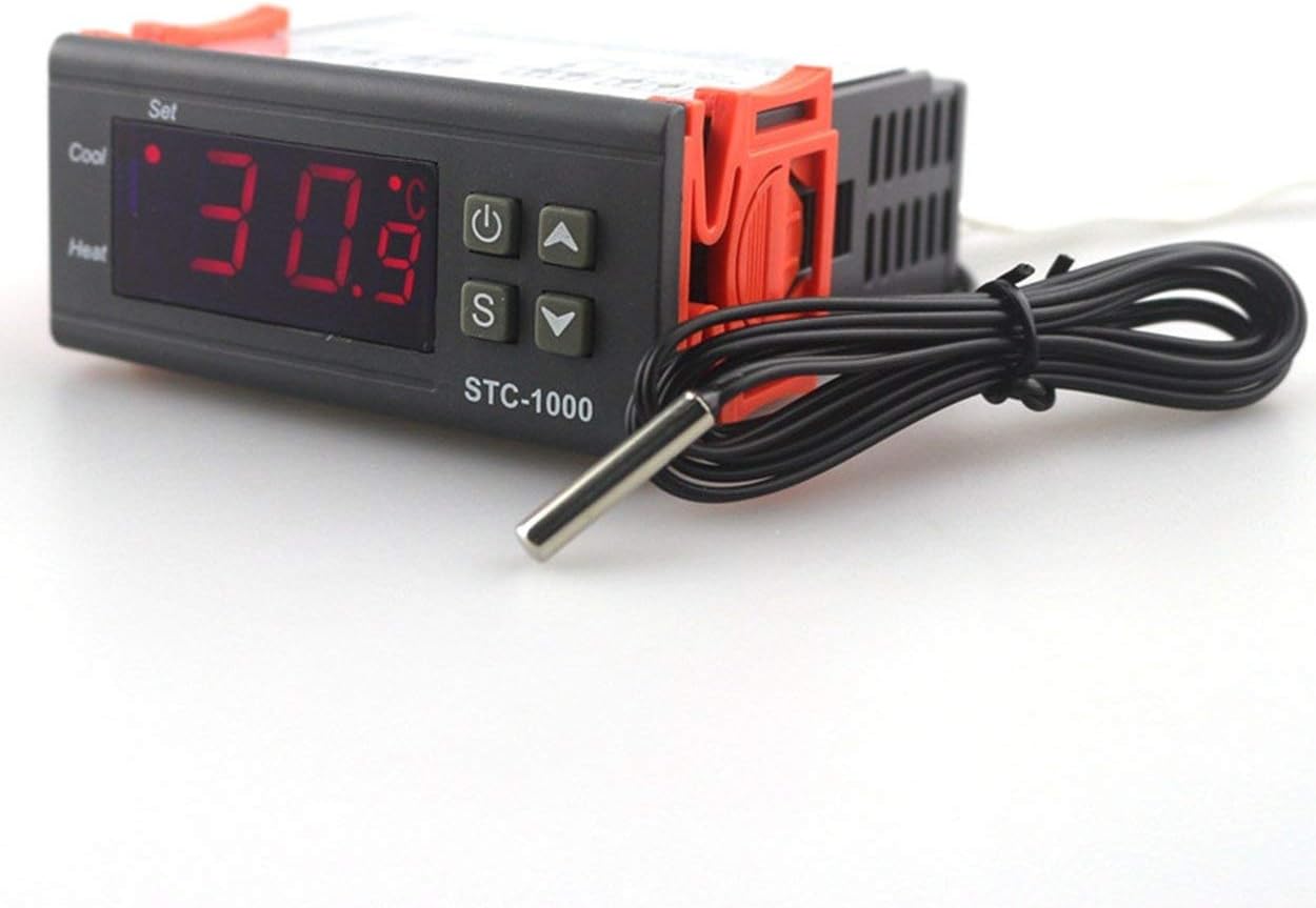 Lorenlli 12V STC-1000 Digital Thermostat Incubator Temperature Controller Two Relay Output LED 110V 220V 12V 24V 10A Heat Cool