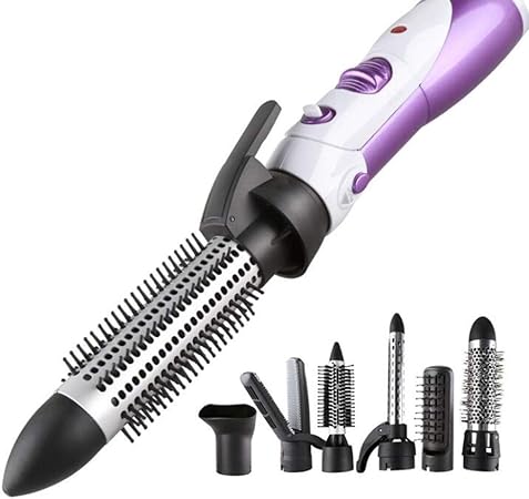 7 in 1 ceramic hair dryer rotating curling iron brush