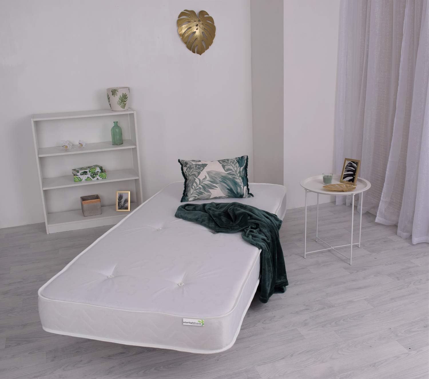 Starlight Beds Daisy Tufted Dual Sided Single Mattress. Basic Sprung Hand Tufted Mattress, White Durable Sleep Surface - Image 3