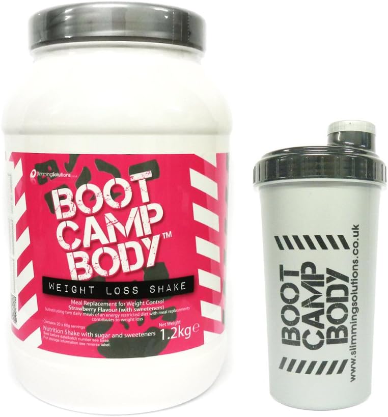 Meal Replacement Shakes for Weight Loss with FREE shaker bottle - Strawberry Flavour