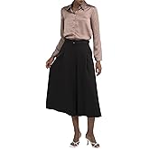 SIXDO Black Wide Leg Tuytsi Pant, Culottes Womens Casual High Waist Wide Leg Pants, Slacks for Women