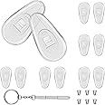 Mr.ZzjOOj Eyeglasses Nose Pads, Upgraded Soft Silicone Air Chamber Eyeglass Nose Pads, 6 Pairs of Screw-in 15mm Glasses Nose Pad Set with Screws and Micro Screwdriver