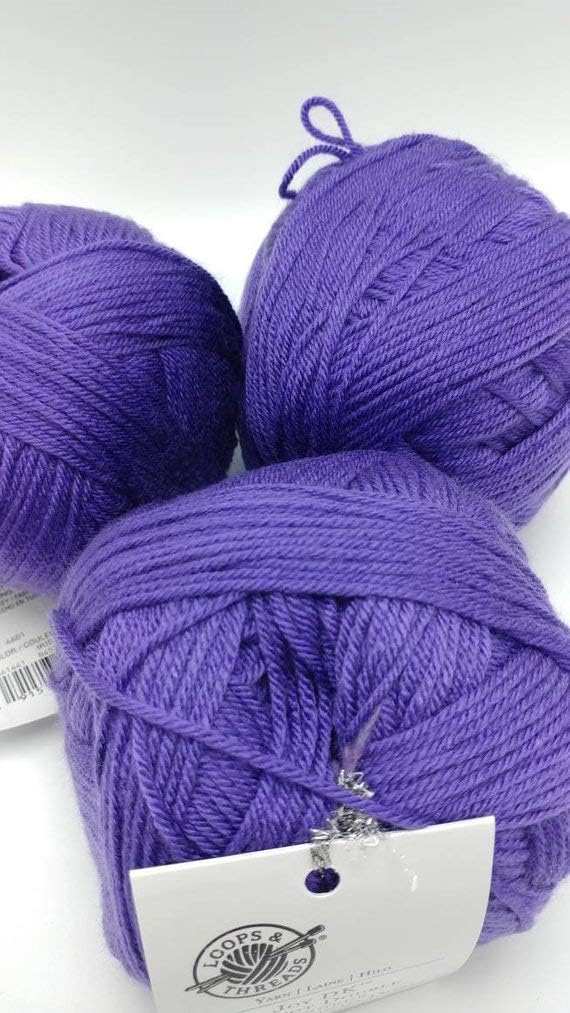 Joy DK Yarn by Loops & Threads, Solid (Iris)