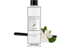 NEVAEHEART Reed Diffuser Refill, Gardenia Reed Diffuser Oil with Sticks Set, 6.8oz(200ml) Reed Diffuser Oil Refill Home Fragrance for Bedroom, Bathroom Home Decor