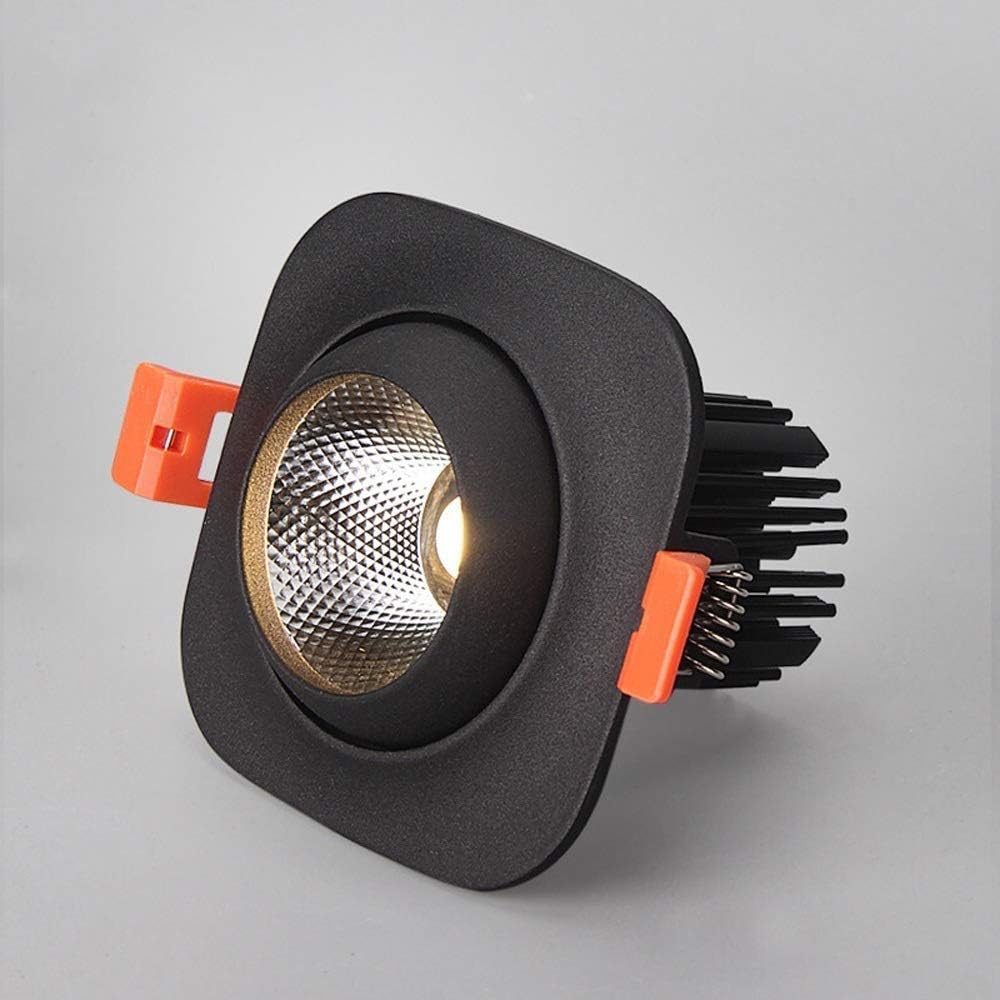 Magosca No Strobe Ceiling Downlight Luxury Spotlight 5W/8W LED Panel Light Nordic Aluminum Creative Square Recessed Anti-Glare Ceiling Grille Lamps Restaurant Commercial Lighting (Color : 4000k-8w)