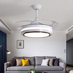 LLLKKK Lámpara Techo Led Regulable Ventilador Moderno con Iluminación
