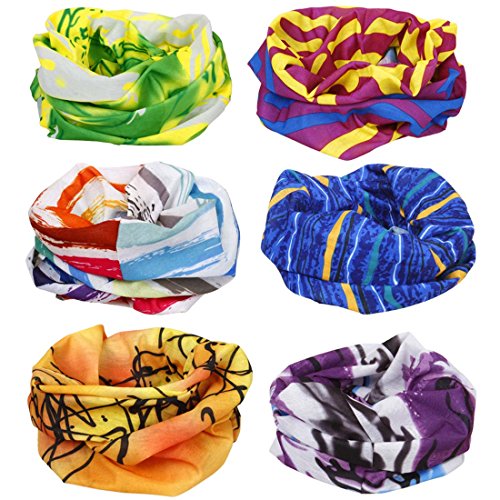 UPC 708302919470, BMC 6pk Wave Pattern Multifunctional Seamless Bandanna Scarf Wrap