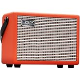 Acoustic/Electric Guitar Amplifier, with 3-Year Warranty,15 Watt Portable Bluetooth Speaker for Guitar Acoustic/Electric with Reverb Effect, 2 Band EQ,Orange