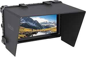 Nitze Cage for PortKeys LH7P / LH7H 7" Monitor with Built-in NATO Rail and PU Leather Sunhood - JT-I03B