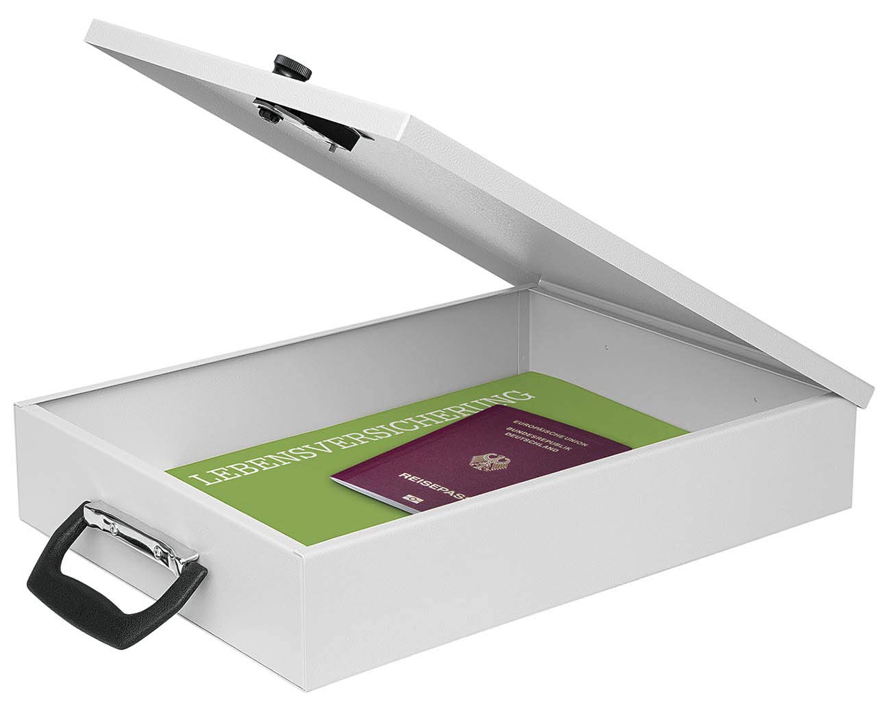 WEDO 1022537 Document Box A4 with Combination Lock Light Grey