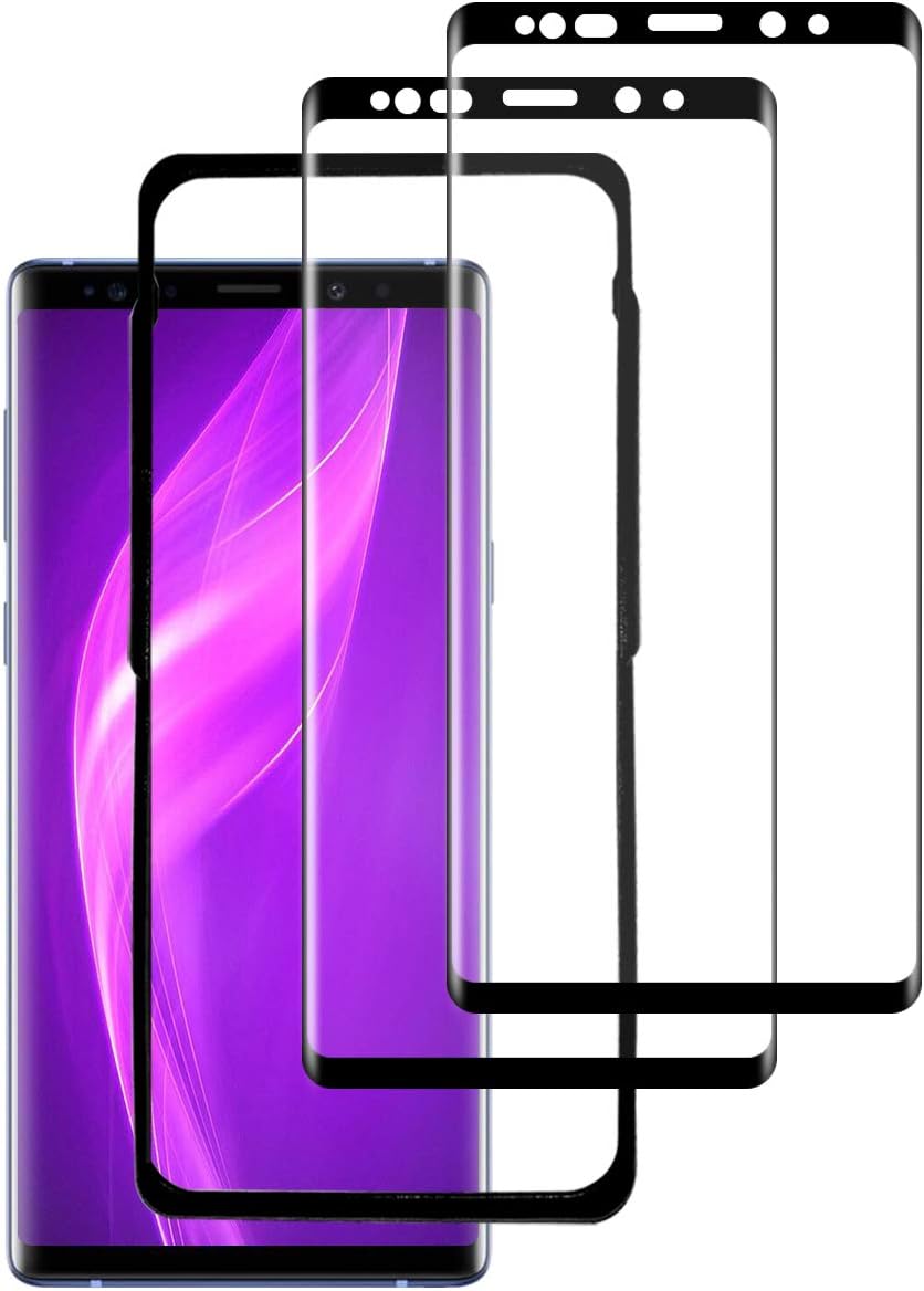 HOLOO Note 9 Glass Screen Protector (2 PACK) (Alignment Frame Tool), Galaxy Note 9 Screen Protector Tempered Glass Full Cover/ 3D Curved/Case Friendly/HD Crystal Film for Samsung Galaxy Note 9