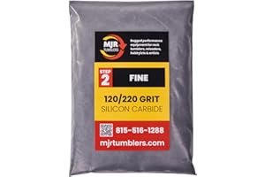 5lb of MJR Tumblers Premium 120/220 Fine Silicon Carbide Rock Polishing Grit for Step/Stage 2, MJR Tumblers is a Disabled and Veteran Owned Company Proudly Located in USA