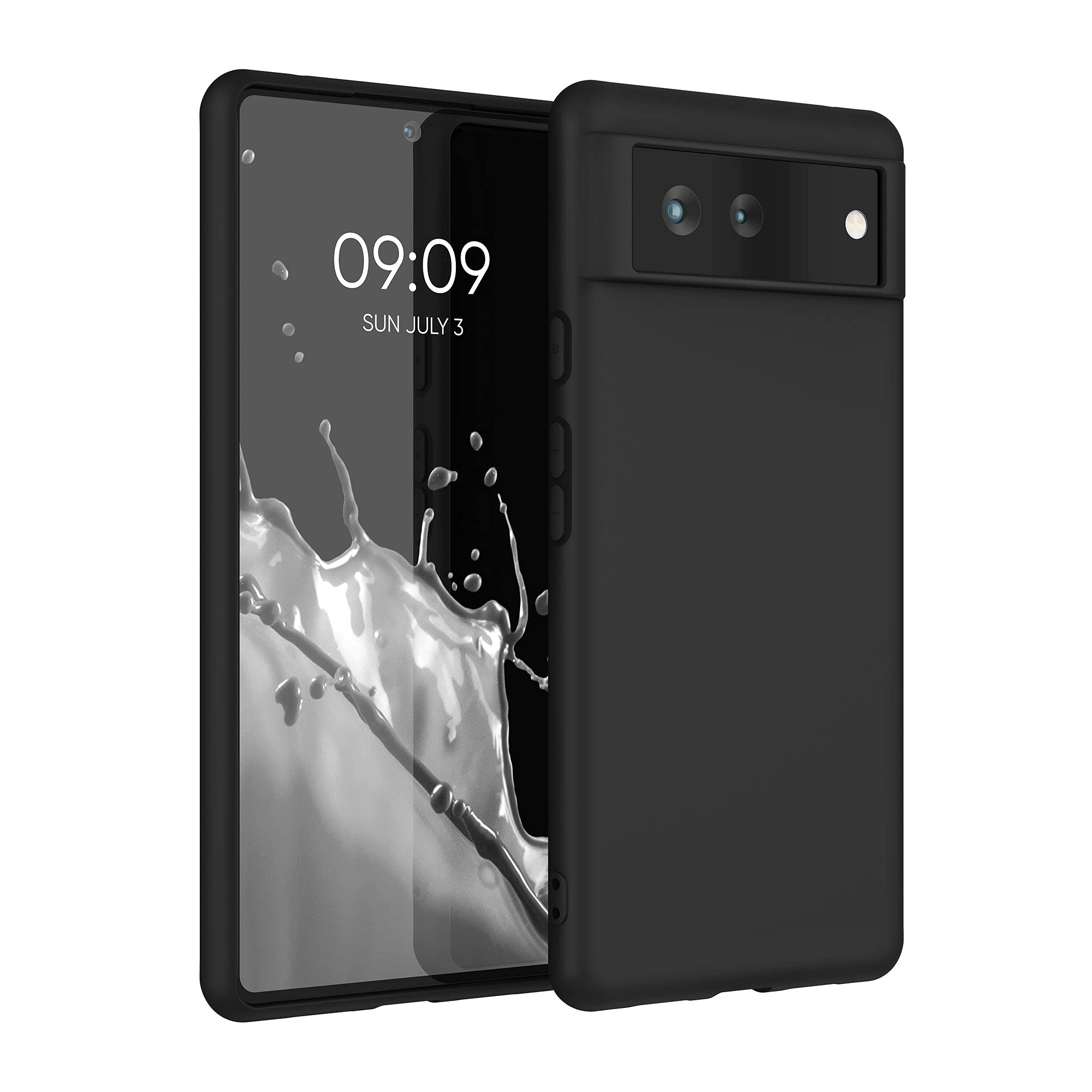 kwmobile Case for Google Pixel 6 Case - Soft Cover - Shockproof TPU Material - Wireless Charging - Black โ image 1