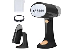 TENHITOYS Garment Travel Steamer for Clothes Portable: Black Clothing Steamer Handheld 1500W Hand Held Mini Steamer Fabric Shirt Plancha a Vapor para Ropa Home Dorm Room Travel Essentials