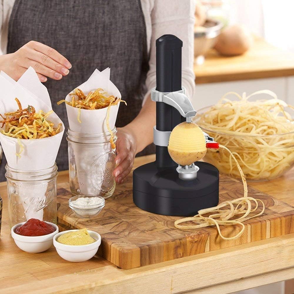 Electric Potato Peelers Automatic Rotating Apple Peeler Potato Peeling Machine Automatic Fruits Vegetables Cutter Kitchen Peeling Tool - Image 5