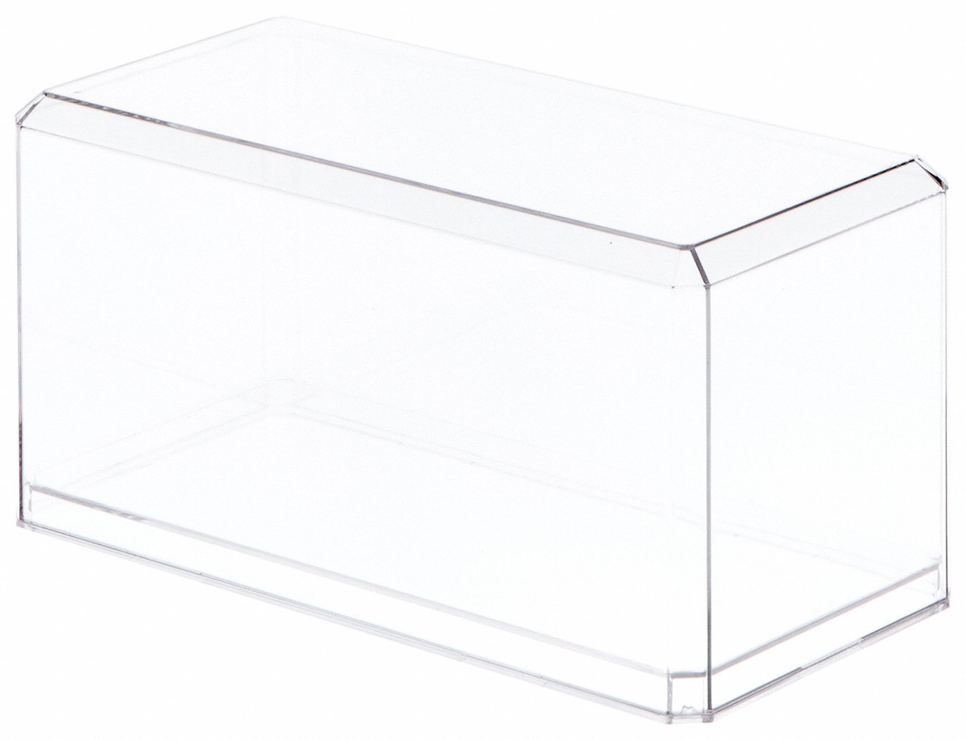 Pioneer Plastics Clear Acrylic Beveled Edge Display Case, 4.375" x 4.