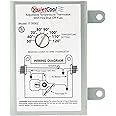 Quietcool Attic Fan Adjustable Thermostat with Built-in Fire Safety Shut Off for Powered Attic Ventilators - Replacement Thermostat