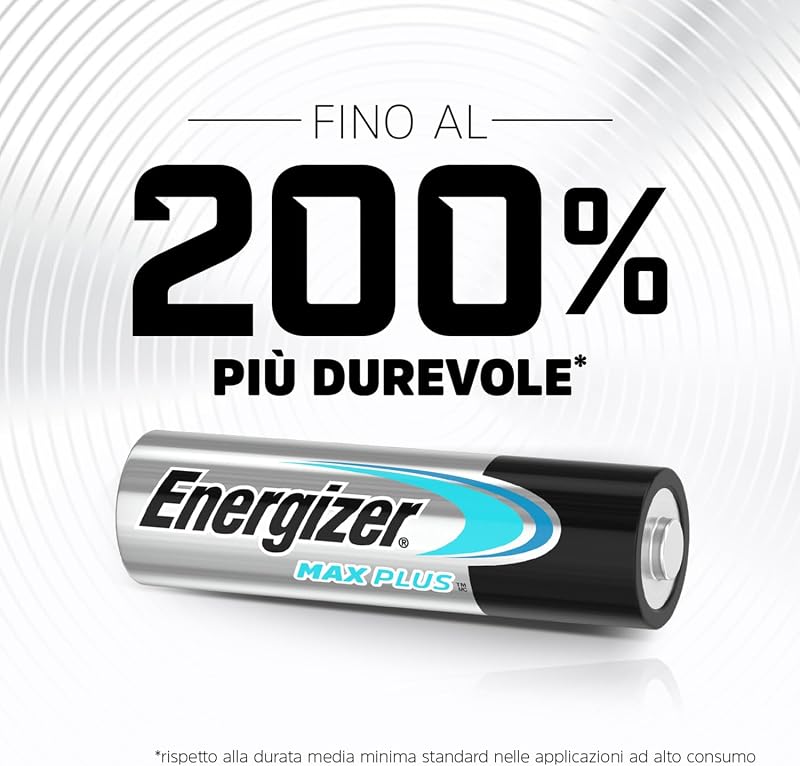 Max Plus - Pile AA (Confezione da 10) Batterie Alcaline 1,5V