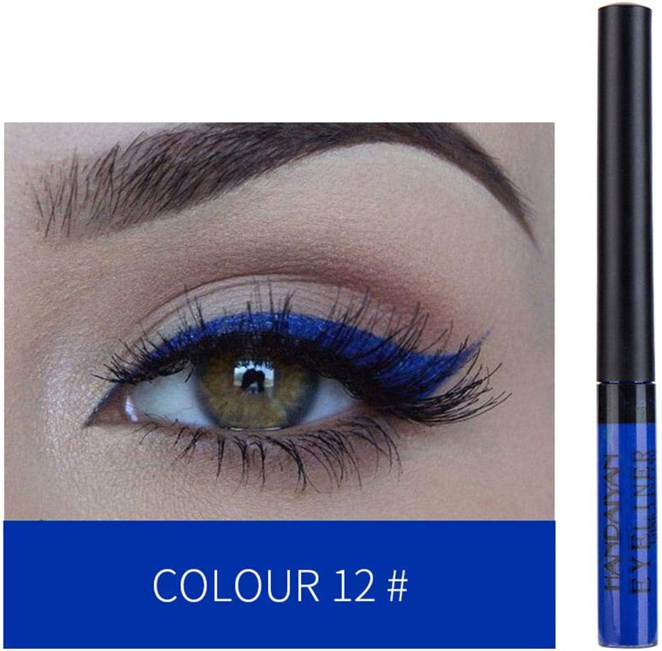 12 Couleurs Eyeliner Liquide Mat Waterproof Dore Bleu Noir Multi Couleur Pour Le Maquillage De Fete 12 Amazon Fr Beaute Et Parfum