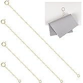 TOPUSSESS Necklace Extender 925 Sterling Silver Hypoallergenic Chain Extender with Jewelry Clasps, Necklace Bracelet Anklet Extension for Women