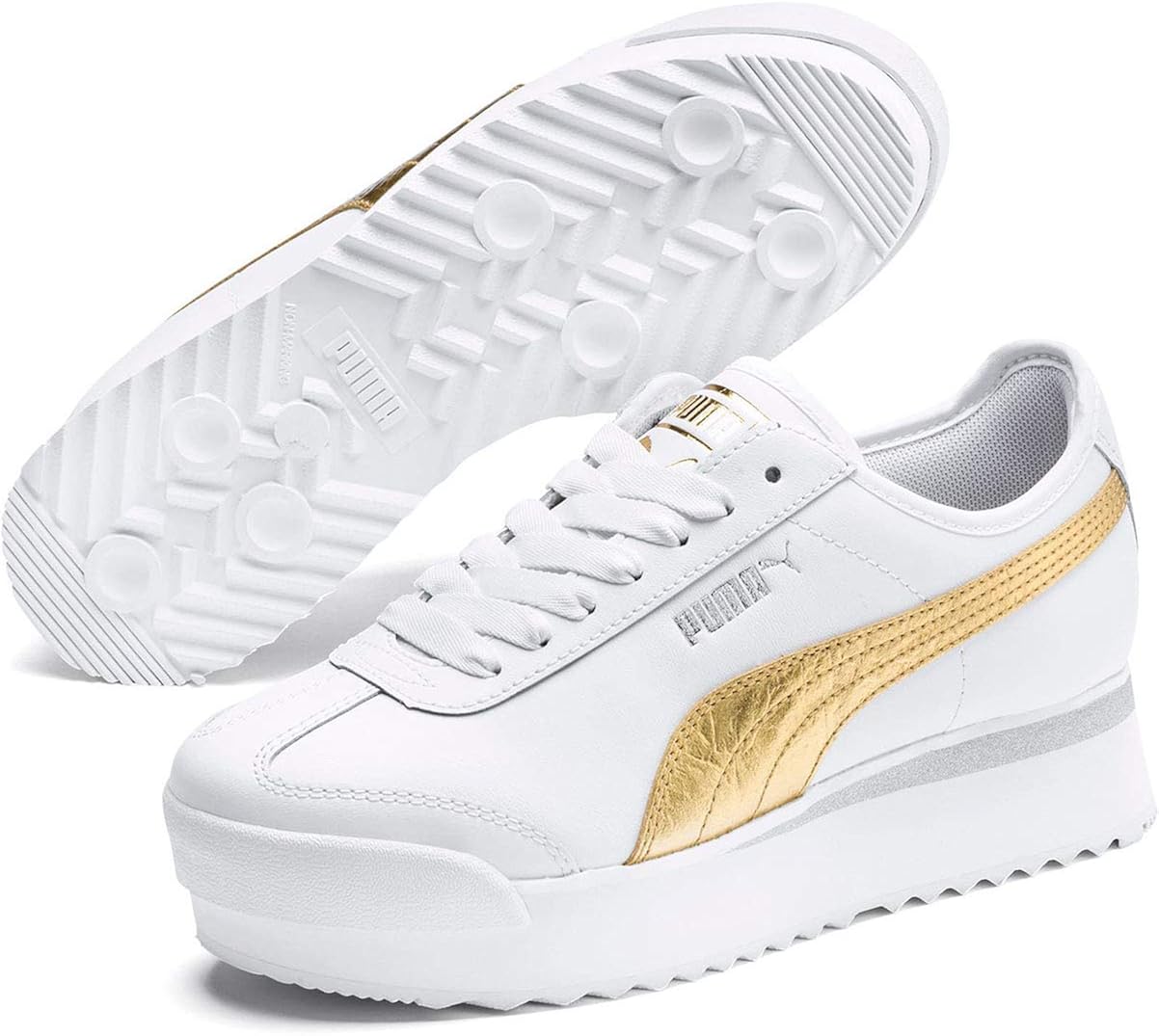 puma roma metallic sneakers