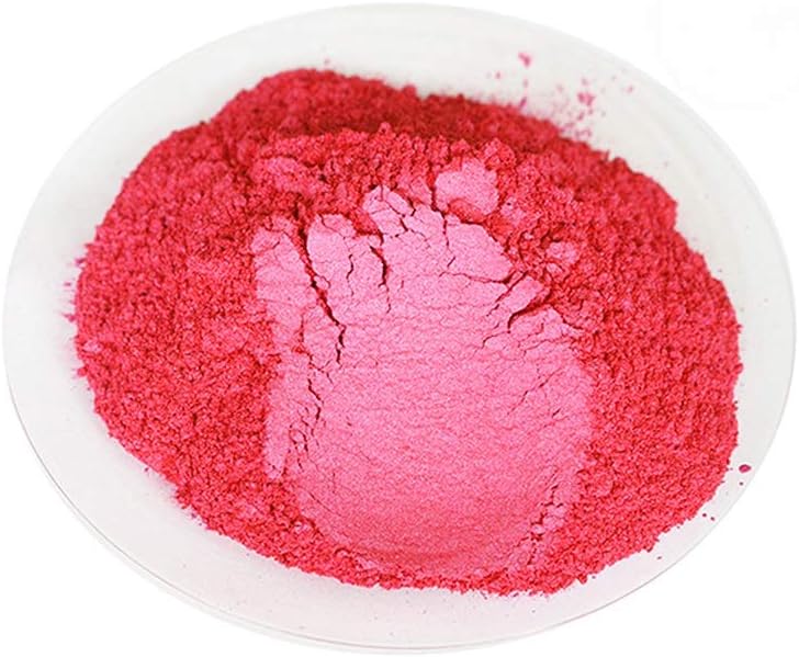 Cosmetic Mica Powder Pigment Soap Nail Art Additive Soy Wax Candle Resin (10g, Ruby Pink)
