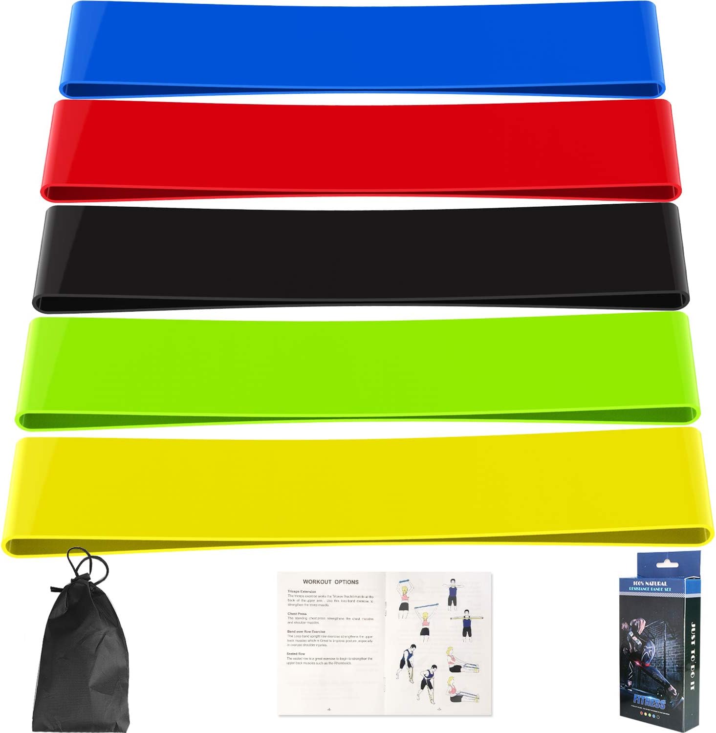 HCFGS Resistance Bands - Resistance Fitness Exercise Loop Bands Different Resistance Levels for Powerlifting and Yoga Training Fitness Band