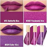 Oulac Matte Liquid Purple Lipstick 4.5ml Vegan Fuchsia Kissproof view 5