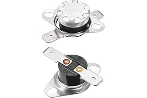 uxcell KSD301 Thermostat 40°C/104°F 10A Normally Open N.O Adjust Snap Disc Temperature Switch 2pcs,Bakelite Material