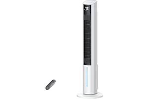 AEROZY Windowless Portable Air Conditioner, 45.4" Evaporative Cooler with Remote for Room No Window, Digital Display, 12H Timer, Quiet Cooling Fan for Bedroom and Indoor Use