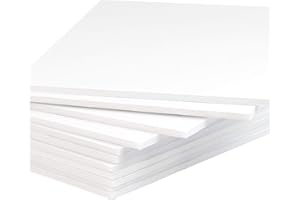 MBC MAT BOARD CENTER, Pack of 10 1/8" White Foam Core Boards (12x16, White)