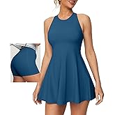 Heathyoga Womens Tennis Dress with Shorts Underneath Athletic Dress for Women Summer Romper Dresses with Pockets Golf Outfits