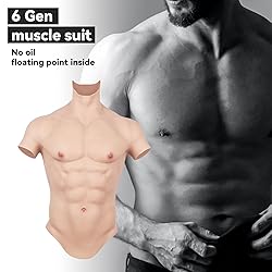 CUAIBB Realistic Silicone Muscle Suit Fake Abs