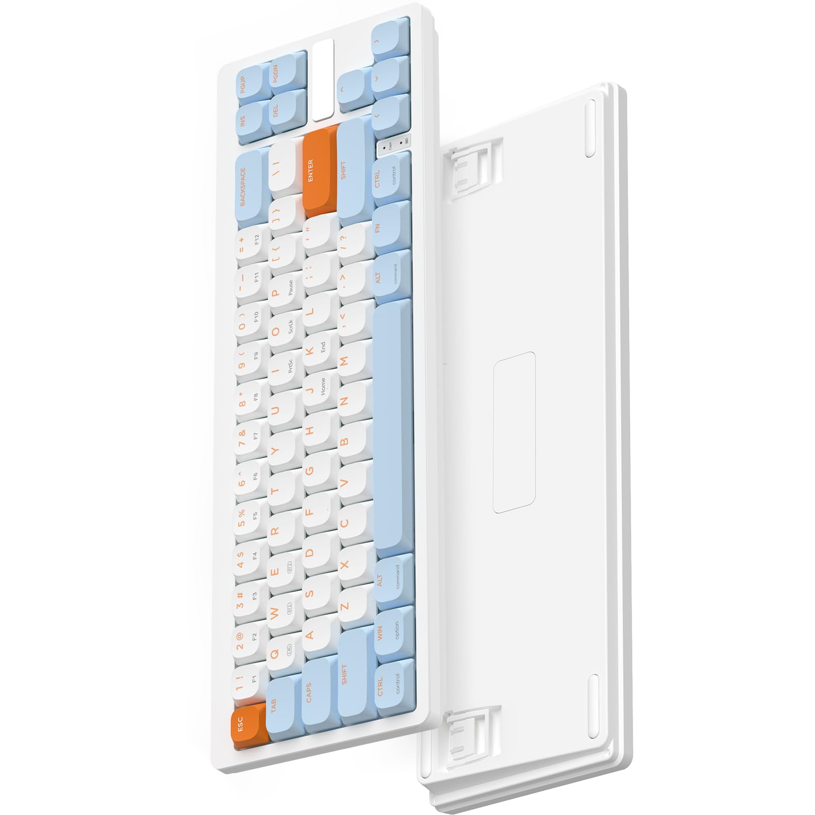 MAGIC-REFINER RKL680 Ultra-thin Wireless Mechanical Keyboard, 60% Percent Gaming Keyboard, Apex Pro Mini 2.4Ghz/Bluetooth 5.0 Dual Mode, 68 Keys Low-Profile Linear Red Switch for Win/MAC/Tablet