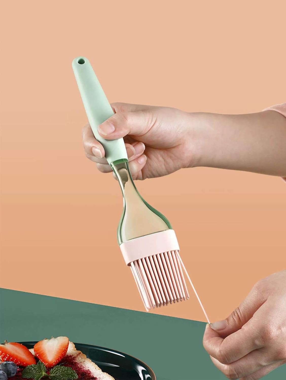 jixiejumo Silicone Basting & Pastry Brush, Spread Marinade Oil Butter Sauce for BBQ Grill Baking Kitchen Cooking Food : Garden & Outdoor