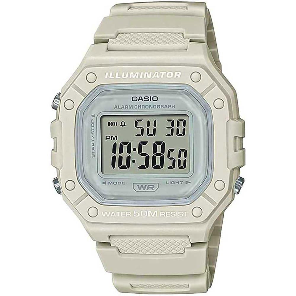 Casio Sports Watch W-218HC-8A, White, Sporty