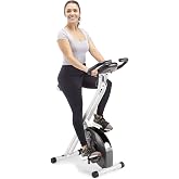 Marcy Foldable Upright Exercise Bike with Adjustable Resistance for Cardio Workout &amp; Strength Training - Multiple Styles Available