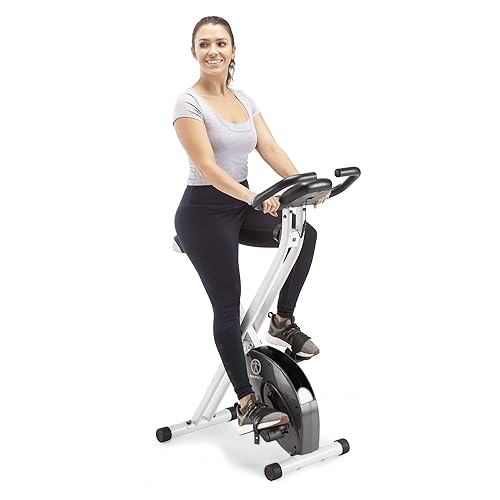 Marcy Foldable Exercise Bike with Adjustable Resistance for Cardio