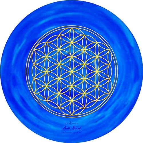 Flower of Life Mouse | Round Diameter 19 cm Dark Blue – Forehead Chakra