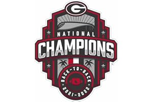 BROAD STREET MACHINE CO., INC. Georgia Bulldogs 2022 National Championship 3” Auto Magnet 2 Pack Dawgs