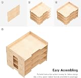 JOPOO Office Letter Tray 4 Tier A4 Desk Organizer Sandalwood MDF view 2