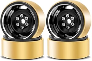 ESILUN OGRC 1.0 RC Wheels Beadlock Wheels with Brass Wheel Rings Negative Offset 3mm Wheel Rims for 1/18 TRX4M 1/24 SCX24 RC Crawler Car