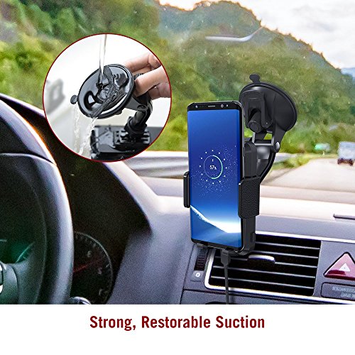image for TaoTronics Phone Holder for Car, Wireless Car Charger Mount, Qi Fast C