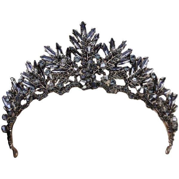 Diadème Gothique Vintage Avec Cristaux - Couronne Métal Pour Femme, Mariage, Halloween, Quinceañera