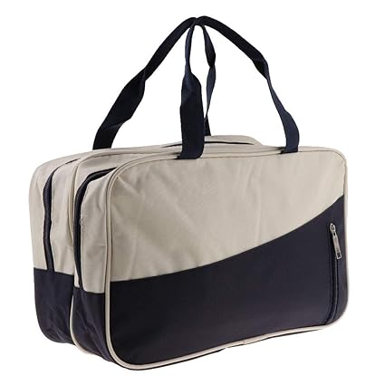 Homyl Ladies Men Durable Nylon Waterproof Swimming Handbag Dry Wet Separation Tote Bag with Zipper