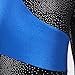 One-piece Gymnastics Biketards Stripe Starry Sky Long Sleeves Dancing Athletic Leotard for Little Girl, 140(7-8Y), Blue