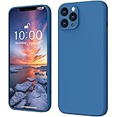 HAOXEN Design for iPhone 12 Pro Case, Liquid Silicone with [Soft Anti-Scratch Microfiber Lining] [Upgraded Camera Protection] Shockproof Slim Protective Phone Case 6.1 inch, Deep Blue