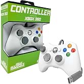 Old Skool Wired USB Controller Compatible with PC &amp; Xbox 360 - White | Compatible With Xbox 360, PC, Wired Connection, Controller Accessory, White