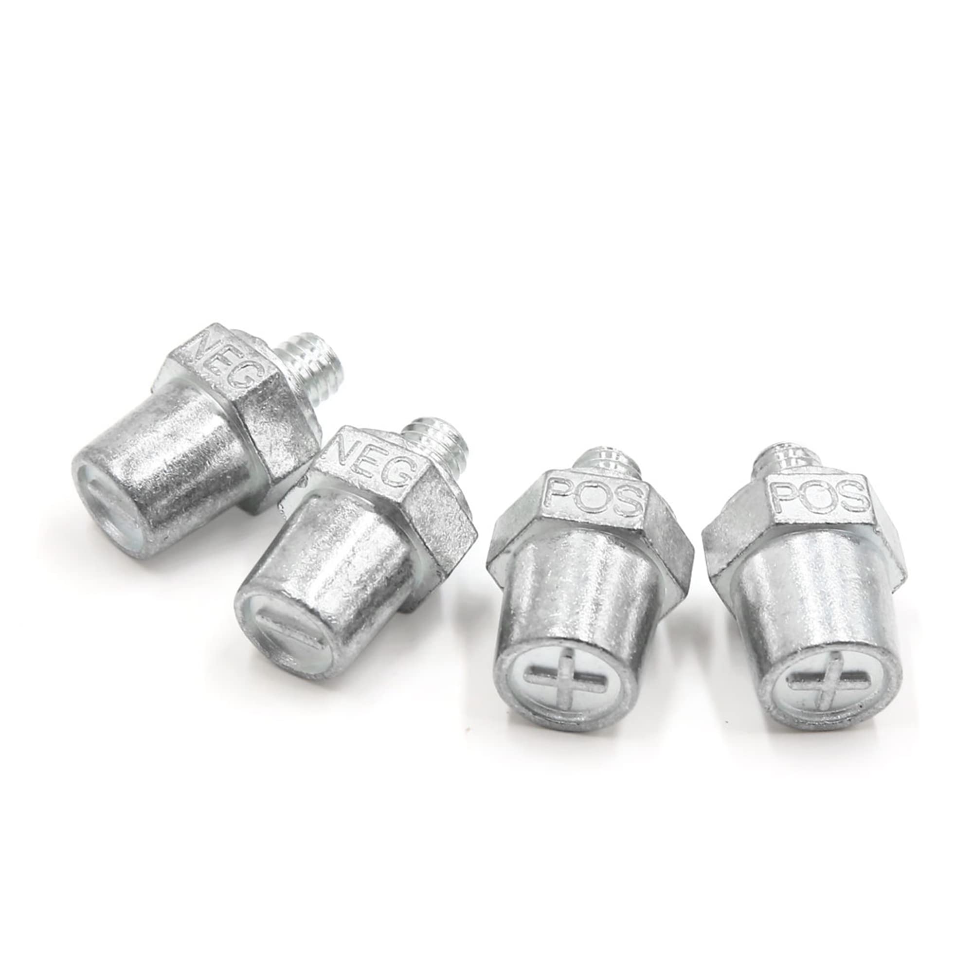 sourcing map 4 Pcs Positive Negative Car Battery Post Terminal Adapter Converters